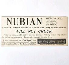 Nearsilk Nubian Fabrics Fast Black 1897 Advertisement Victorian Fashion ... - €8,58 EUR