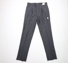 NOS Vintage 30s 40s Mens 34x36 Pleated Wool Blend Chinos Pants Trousers Gray - £272.52 GBP