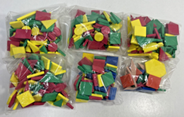 Lot of 388 Pc. Color Foam Math Manipulatives Squares, Circles, Triangles... - £11.79 GBP