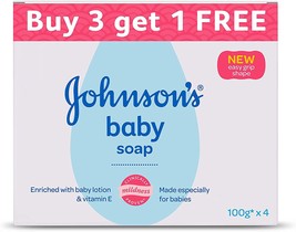 Johnson&#39;s Baby Soap 100g  Pack of 4 - £21.42 GBP