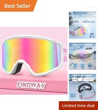 Upgraded OTG Ski Goggles - Anti-Fog, UV Protection &amp; Helmet Compatible D... - $24.70