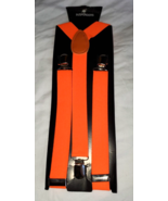 Suspenders Men Or Women Y-Shape Back Clip On Elastic Adjust Neon Orange ... - $17.27 CAD