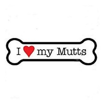 I (Heart) Love my Mutts Bone shaped Car Fridge Magnet 2&quot;x7&quot; USA NEW Waterproof  - £3.92 GBP