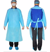 CPE 35 GSM Isolation Gowns With Thumb Hole Protective Suit Disposable Pa... - £22.21 GBP
