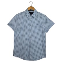 Nickel Iron Shirt Mens Small Blue Floral Short Sleeve Button Up Cotton C... - $334.97 MXN