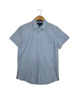 Nickel Iron Shirt Mens Small Blue Floral Short Sleeve Button Up Cotton C... - $17.81