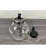 Vintage Gemco The Whistler Glass Coffee Pot Carafe 8 Cup Black Handle &amp; Lid - $33.94 CAD