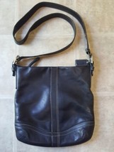 Coach Black Leather Womens Purse Shoulder Crossover Messenger Bag NoA0882-F10938 - £30.23 GBP