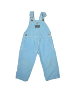 Vintage Oshkosh Overalls Kids 10/12 Months Light Blue Corduroy Bibs Vestbak - £21.90 GBP