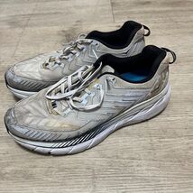 Hoka One One Clifton 4 Mens Running Shoes White Gray Size US 10 EU 44 - $39.41