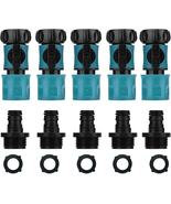 Garden Hose Quick Connectors Male and Female, Plastic Hose Connector wit... - $17.37