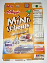 2001 Empty Mini-Wheats Disney Cruise Offer 24.3OZ Cereal Box SKU U200/316 - £14.83 GBP