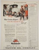 1921 Print Ad Vacuum Oil Company Gargoyle Gas Station,Vintage Pump &amp; Car - £21.17 GBP
