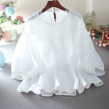 Large size cotton and linen shirt women&#39;s 2022 summer new Korean fashion design  - £65.15 GBP