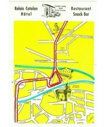Vintage Advertising Map &amp; Brochure 1960s Route de Narbonne Relais Catala... - £14.16 GBP