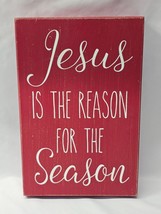 Quill To Paper JESUS IS THE REASON Sign By Sixtrees - 12&quot; x 8&quot; Wood Wall... - $14.64