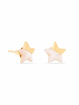 Kicky and Perky 925 Sterling Silver Yellow Gold Plated Star Mother of Pe... - $42.12