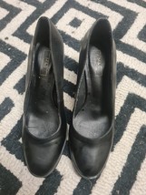 marks and Spencer Black Block Heel  Court Shoes Size 8(uk) - £31.84 GBP