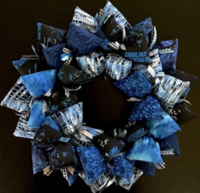 Carolina Panthers NFL Football Fan Wreath Door or Wall Decor - £41.56 GBP