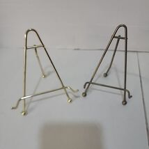 Plate Stand, 6" Picture Frame Holder Stainless Steel Display Easel 2pcs - $7.95
