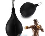 Pro Genuine Leather Boxing Speed Bag Punching Ball W/ Hanging Hook Train... - £23.48 GBP