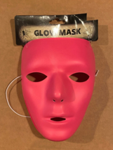 Halloween Plastic Pink Glow Kid&#39;s Mask w/Elastic  *New* BT - $7.99