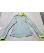 Nike Activewear Shirt Womens Small Green Running Dri Fit Long Sleeve Qua... - $18.49