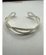 Sterling Silver 925LA Cuff Bracelet I’m Glad Our Paths Crossed Romantic ... - $635.78 MXN