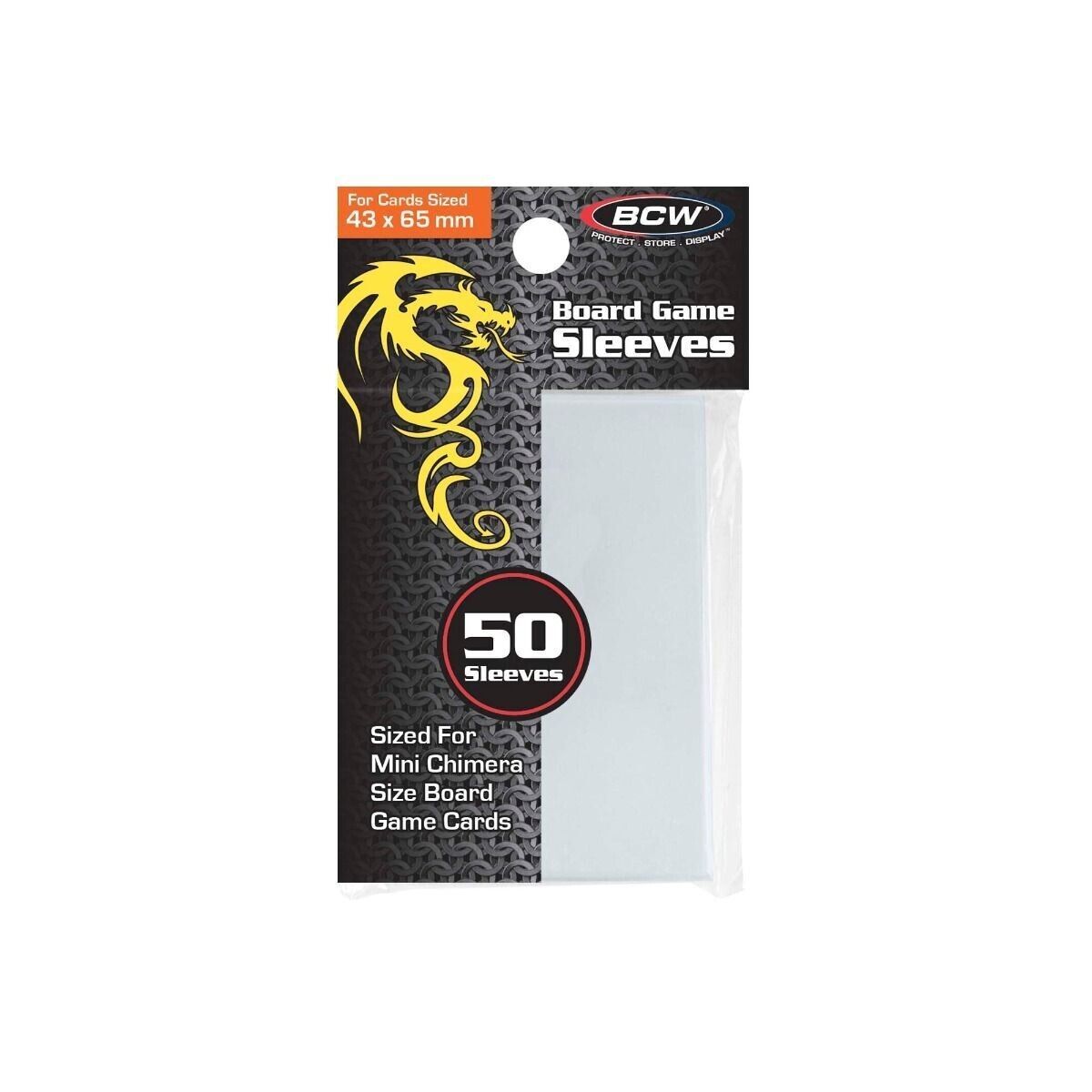 2 packs of 50 (100) BCW 43mmX65mm Mini Chimera Sized Board Game Card Sle... - $5.87