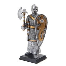 PTC 5 Inch Armored Medieval Knight with Dragon Shield Statue Figurine - $11.87