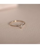 Marquise Cut Colorless Three Stone Engagement Ring, Art Deco Silver Wedd... - $56.85 CAD+