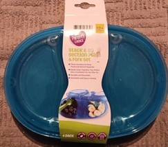 Parent&#39;s Choice Stack &amp; Go Section Plate and Fork Set 4 pack (M22) - £10.90 GBP