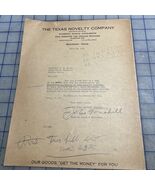 Vintage Letter The Texas Novelty Company Automatic Instruments Vending M... - $35.21