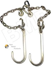 V TYPE TOW CHAIN J HOOK 3/8 x 3´GRAB HOOK WRECKER TRUCK TRAILER TIE CARR... - £76.75 GBP