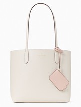 NWB Kate Spade Ava Reversible Ivory Leather Tote Parchment K6052 $359 Gift Bag Y - £90.99 GBP