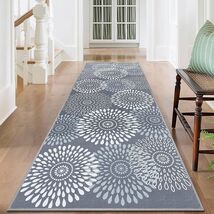 2x6 ft Washable Floral Runner Rug, Non-Slip &amp; Soft for Hallways and Kitc... - $41.53