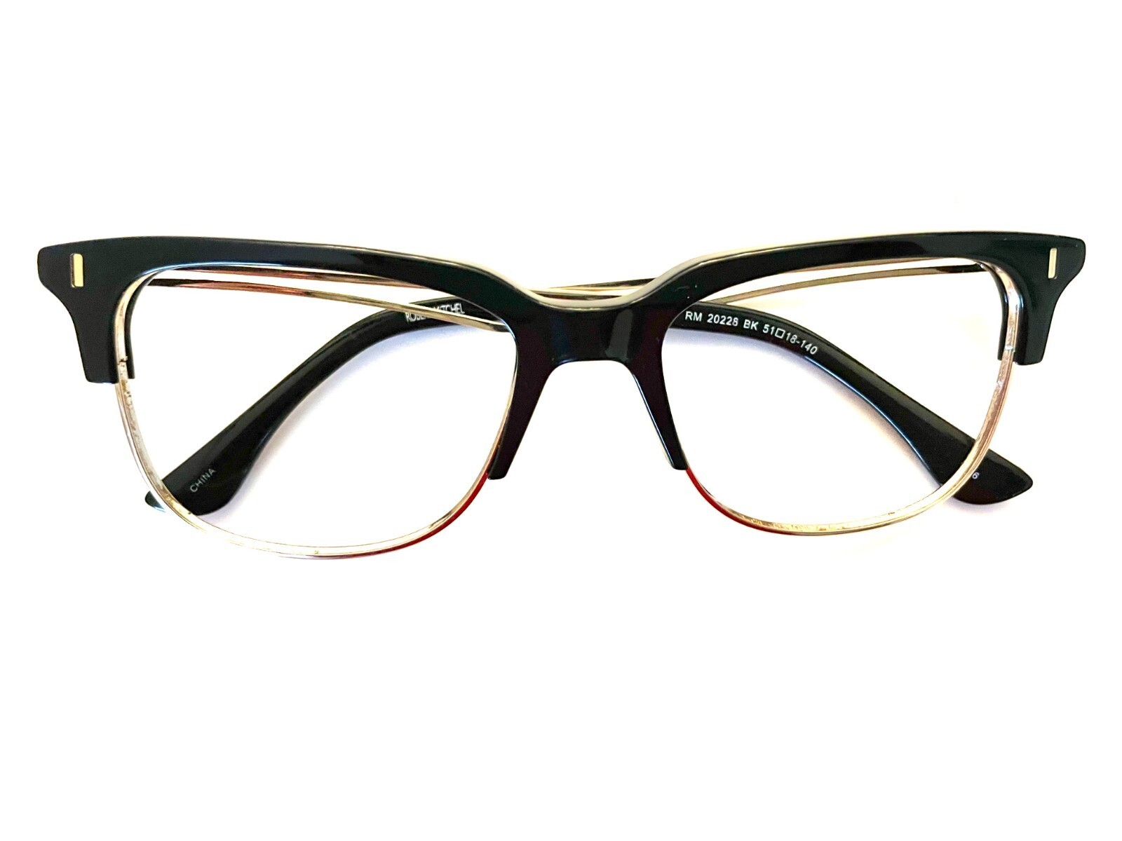 Robert Mitchel Eyeglasses RM20228 BLACK 51/18/140 Without Lenses - $38.61