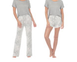 Honeydew Women&#39;s Size Large, 3-PC Pajama Set, Gray Animal Print  - $19.99