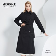 MIEGOFCE 2023 Spring Autumn British Style Lady Lapel Long Trench Coat So... - £107.36 GBP