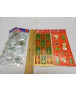 NEW Lot 3 packs Hallmark North pole Christmas foil Stickers Stocking Stu... - $5.53