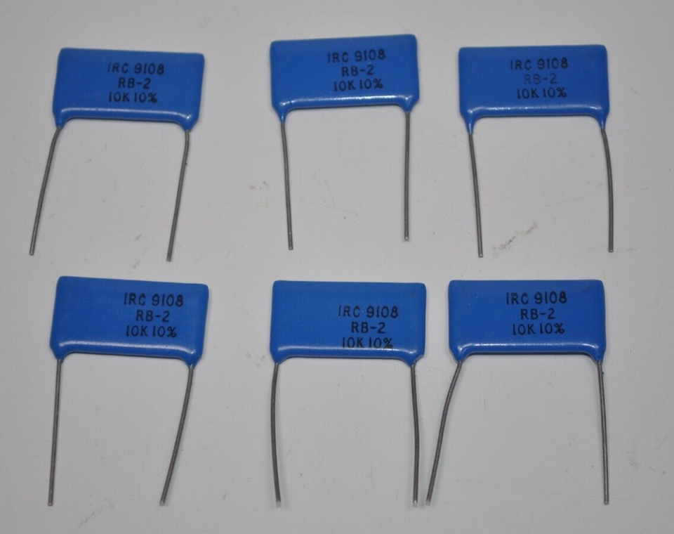 Lot of 6 IRC RB2 10% 10K Resistors ? - $13.85