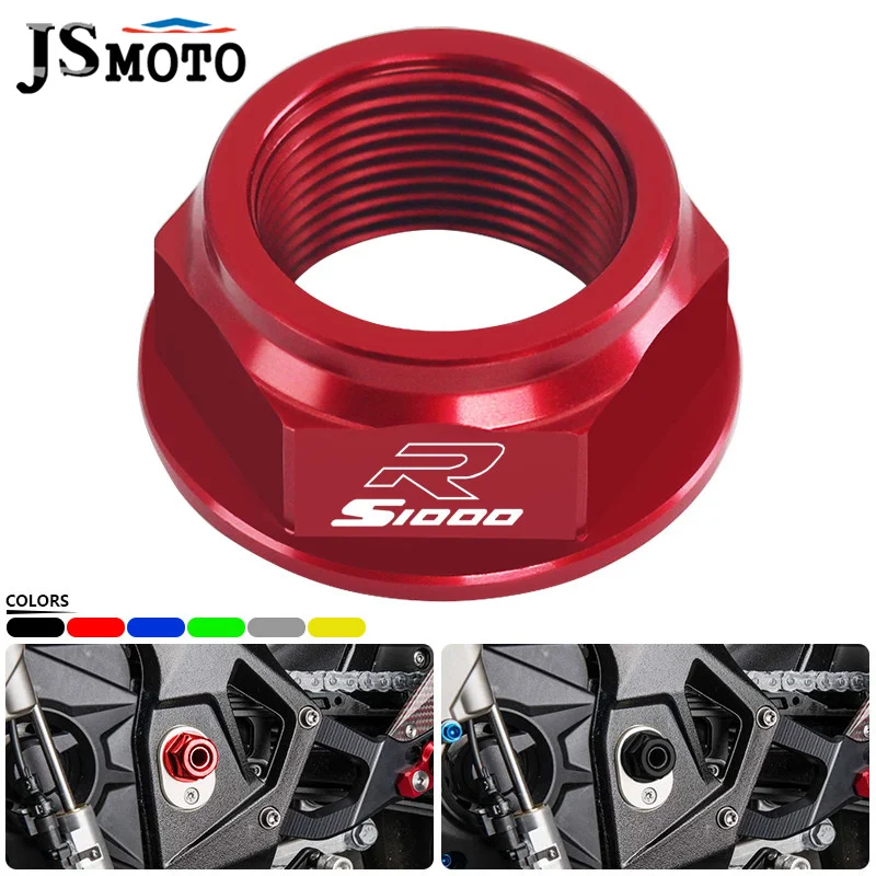 For BMW S1000R S1000RR CNC Swing Arm Pivot Shaft Nut Screw Bolt Protection Cover - £10.91 GBP+