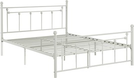 Lia Full Metal Platform Bed, White, Homelegance. - £183.80 GBP