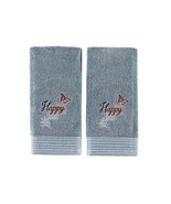 By Saturday Knight Ltd. New Hope 2 Pc Hand Towel Set, Aqua - £21.22 GBP