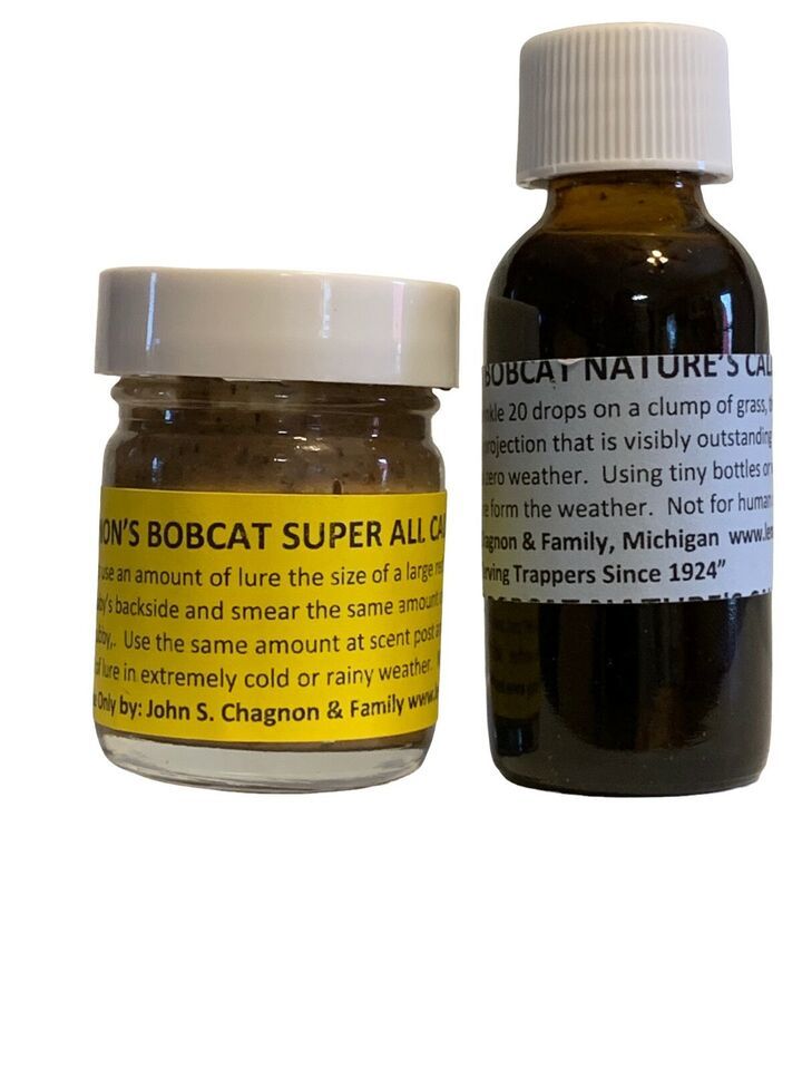 Special Two 1 oz Lenon Bobcat Trapping Lures - Proven Results Since 1924 - $13.00