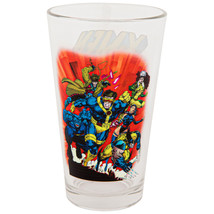 X-Men Group Comic Art Pint Glass Clear - $21.98