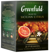 Greenfield Cicilian Citrus Black Tea 20 Pyramids Made in Russia - $6.99