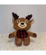 Plaid Reindeer Christmas Squeaky Plush Dog Toy (SHIPS IN 24 HOURS) - $342.22 MXN