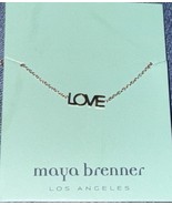 MAYA BRENNER Dainty Gold Tone LOVE  Oval link chain Bracelet - $12.84