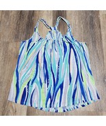 Lilly Pulitzer Size M Sea Colors Halter Top Rope Strap Blue Green White - $23.31 CAD